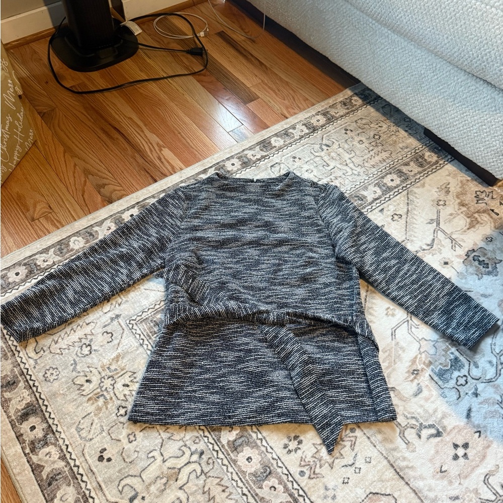 Chic Grey Asymmetrical Sweater